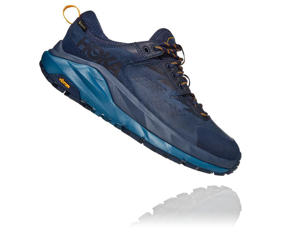 Hoka Australia One One Kaha Low GORE-TEX - Womens Trail Shoes Navy - LIUFP-8290